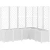 vidaXL Jardinière avec treillis blanc 160x120x140 cm PP