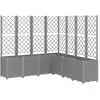 vidaXL Jardinière avec treillis gris clair 160x160x140 cm PP