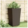 vidaXL Jardinières 4 pcs marron 32,5x32,5x57 cm polypropylène