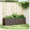 vidaXL Jardinière marron 160x40x53 cm polypropylène