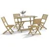 vidaXL Ensemble à manger de jardin 5 pcs Bois d'acacia solide