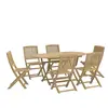 vidaXL Ensemble à manger de jardin 7 pcs Bois d'acacia solide