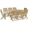 vidaXL Ensemble à manger de jardin 9 pcs bois d'acacia solide