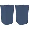 vidaXL Jardinières 2 pcs gris 32,5x32,5x57 cm polypropylène