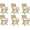 vidaXL Chaises pliables de jardin lot de 6 bois massif d'acacia