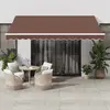 vidaXL Auvent rétractable automatique avec LED marron 400x300 cm