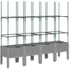 vidaXL Jardinière avec treillis gris clair 160x40x142,5 cm PP