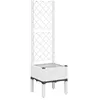vidaXL Jardinière avec treillis blanc 40x40x142 cm PP