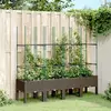 vidaXL Jardinière avec treillis marron 160x40x142,5 cm PP