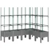 vidaXL Jardinière avec treillis gris clair 160x120x142,5 cm PP