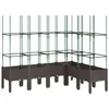 vidaXL Jardinière avec treillis marron 160x120x142,5 cm PP