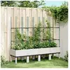 vidaXL Jardinière avec treillis blanc 160x40x142,5 cm PP