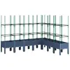 vidaXL Jardinière avec treillis gris 200x160x142,5 cm PP