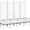 vidaXL Jardinière avec treillis blanc 160x40x142 cm PP