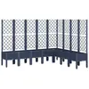 vidaXL Jardinière avec treillis gris 200x160x142 cm PP
