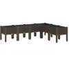 vidaXL Jardinière avec pieds marron 160x120x42 cm PP