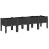 vidaXL Jardinière avec pieds noir 160x40x42 cm PP