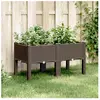 vidaXL Jardinière avec pieds marron 80x40x42 cm PP
