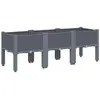 vidaXL Jardinière avec pieds gris 120x40x42 cm PP