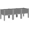 vidaXL Jardinière avec pieds gris clair 120x40x42 cm PP