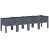 vidaXL Jardinière avec pieds gris 160x40x42 cm PP