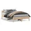 vidaXL Vidaxl Cadre De Lit Sans Matelas 135x190 Cm Bois De Pin Massif