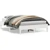 vidaXL Cadre de lit blanc 120x200 cm bois de pin massif