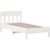 vidaXL Cadre de lit avec tête de lit blanc 90x190cm bois de pin massif