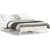 Vidaxl cadre de lit sans matelas blanc 135x190 cm bois de pin massif