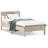 vidaXL Cadre de lit avec tête de lit 75x190 cm bois de pin massif