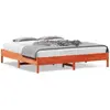 vidaXL Cadre de lit sans matelas cire marron 200x200cm bois pin massif