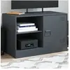vidaXL Meuble TV anthracite 67x39x44 cm acier
