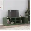 vidaXL Meubles TV 2 pcs vert olive 67x39x44 cm acier