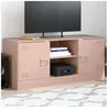 vidaXL Meuble TV rose 99x39x44 cm acier