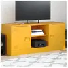 vidaXL Meuble TV jaune moutarde 99x39x44 cm acier