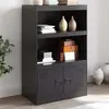 vidaXL Buffet noir 67x39x107 cm acier