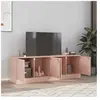 vidaXL Meubles TV 2 pcs rose 67x39x44 cm acier