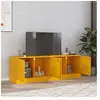 vidaXL Meubles TV 2 pcs jaune moutarde 67x39x44 cm acier