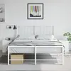 vidaXL Tables de chevet 2 pcs blanc 34,5x39x44 cm acier