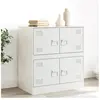 vidaXL Buffet blanc 67x39x73 cm acier