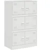 vidaXL Buffet blanc 67x39x107 cm acier