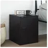 vidaXL Table de chevet noir 34,5x39x44 cm acier