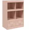 vidaXL Buffet haut rose 67x39x95 cm acier