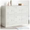 vidaXL Buffet blanc 99x39x73 cm acier