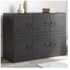 vidaXL Buffet noir 99x39x73 cm acier