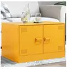 vidaXL Table basse Jaune moutarde 67x50x44 cm acier