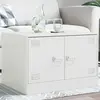 vidaXL Table basse blanc 67x50x44 cm acier