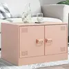 vidaXL Table basse rose 67x50x44 cm acier