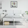 vidaXL Tables de chevet 2 pcs blanc 34,5x39x62 cm acier