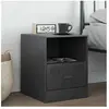 vidaXL Table de chevet anthracite 34,5x39x44 cm acier